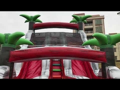 Надувные водные горки из ПВХ-тента, устойчивые к проколам, с бассейном