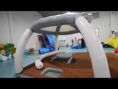 3.4х3.4м Плавучие надувные доки Водный парк Надувный остров отдыха с тентом